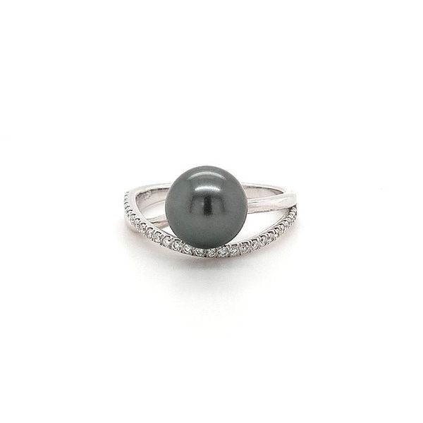 18K WG 9 mm Tahitian Pearl & Diamond Ring Skaneateles Jewelry Skaneateles, NY