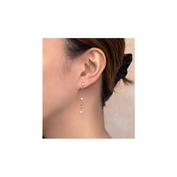 14K YG Skaneateles Signature Cultured Pearl Dangle Earrings Skaneateles Jewelry Skaneateles, NY