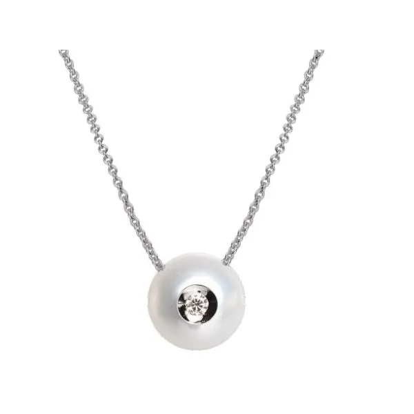 14K WG Ladies Galatea 0.04ct FW Diamond in a Pearl Pendant w/Chain Skaneateles Jewelry Skaneateles, NY