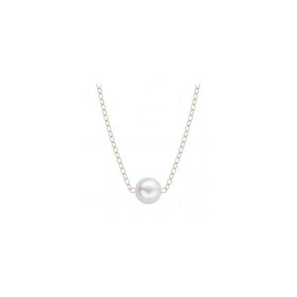 14K WG ADD-A-PEARL Necklace with one 5mm Cultured Pearl 16