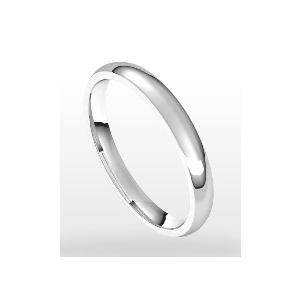 14k WG Ladies 3 mm Slightly Domed Standard Comfort-fit Wedding Ring Skaneateles Jewelry Skaneateles, NY