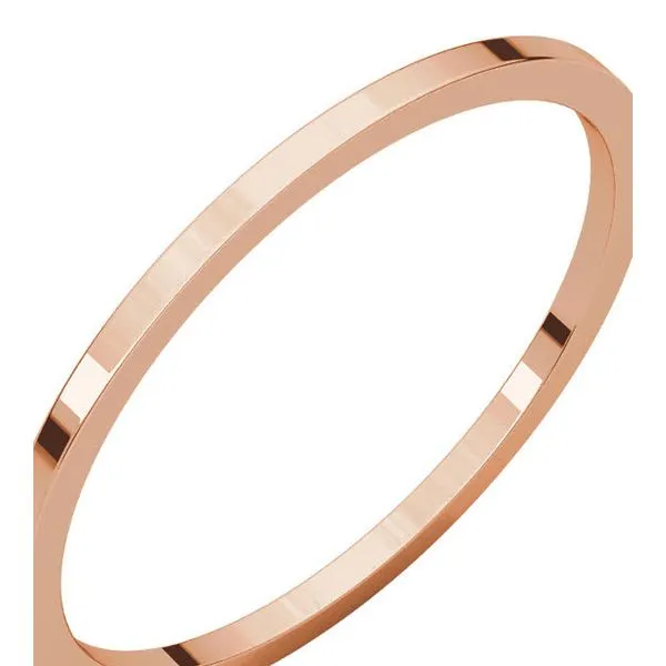 14K RG 1 mm Flat Wedding Ring Skaneateles Jewelry Skaneateles, NY
