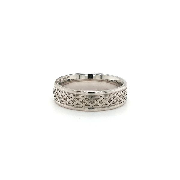 14K WG Gent's 6 mm  Celtic Love Knot Sculptured Ring Skaneateles Jewelry Skaneateles, NY