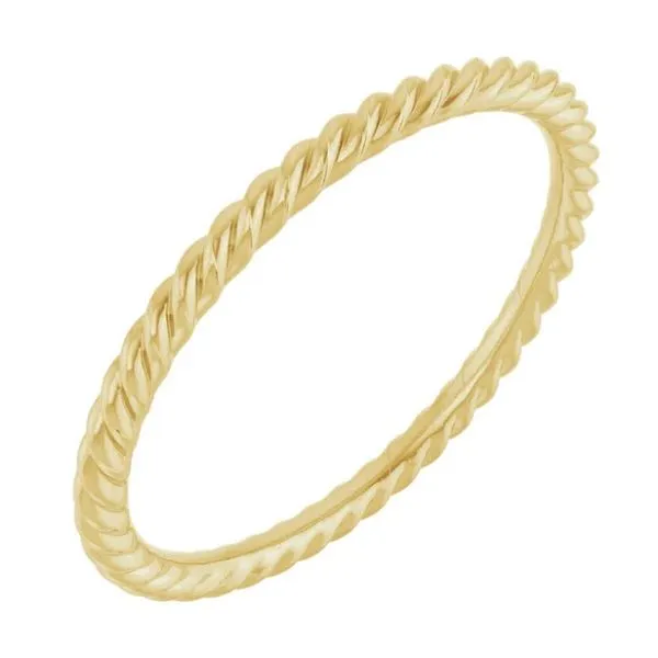 14K YG Skinny Rope Band Skaneateles Jewelry Skaneateles, NY