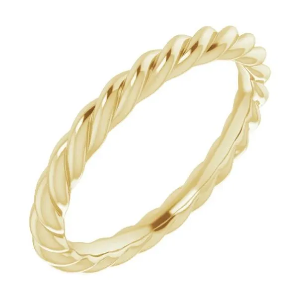 14K YG Skinny Rope Band Skaneateles Jewelry Skaneateles, NY