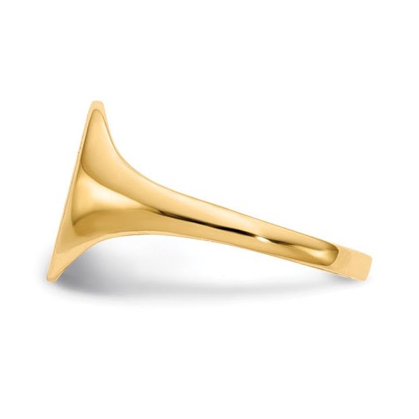 14K YG Ladies Skaneateles Signature 9.5mm Signet Ring Image 3 Skaneateles Jewelry Skaneateles, NY