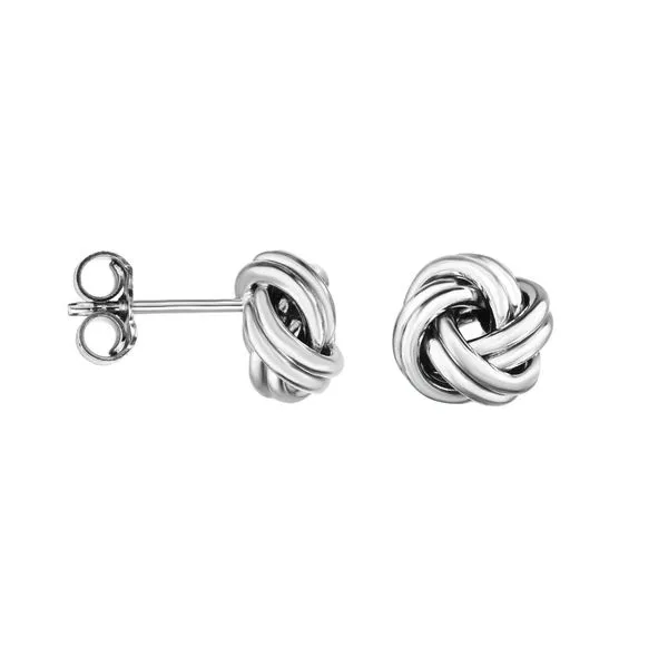 14K WG Ladies "Next Generation" Medium Multi- Row Celtic Love-Knot Earrings Skaneateles Jewelry Skaneateles, NY