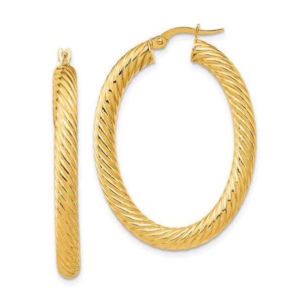 14K YG Fashion Hoop Earrings Skaneateles Jewelry Skaneateles, NY