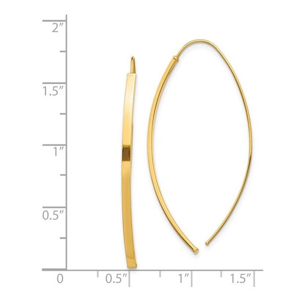 14K YG Skaneateles Signature Fashion Dangle Threader Earrings Image 3 Skaneateles Jewelry Skaneateles, NY