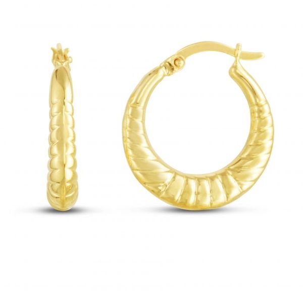14K YG Graduated Hoop Earrings Skaneateles Jewelry Skaneateles, NY