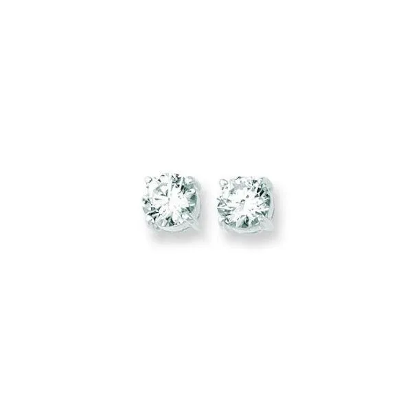 14K WG  CZ Stud Earrings Skaneateles Jewelry Skaneateles, NY