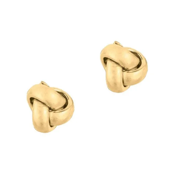 14K YG Small One Row Love Knot Post Earrings Skaneateles Jewelry Skaneateles, NY