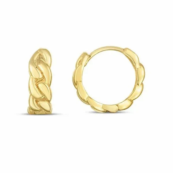 14K YG Curb Huggie Hoops Skaneateles Jewelry Skaneateles, NY