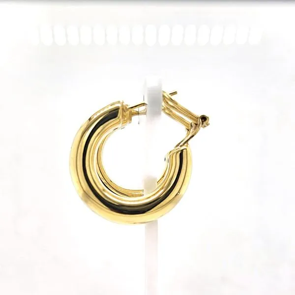 14K Yellow Gold C Hoop Earrings Image 2 Skaneateles Jewelry Skaneateles, NY