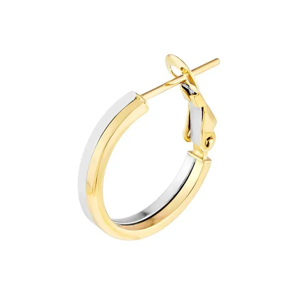 14K Two Tone Gold Hoop Earrings Skaneateles Jewelry Skaneateles, NY