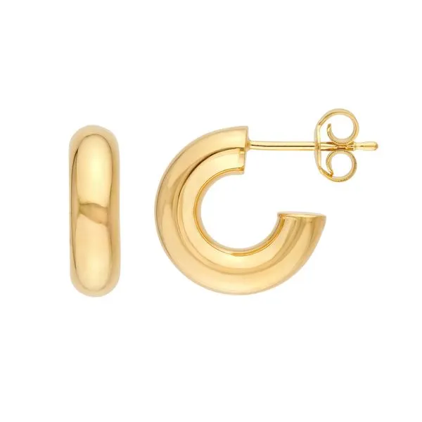 14K YG Our Signature 6mm Open Hoop Earrings Skaneateles Jewelry Skaneateles, NY
