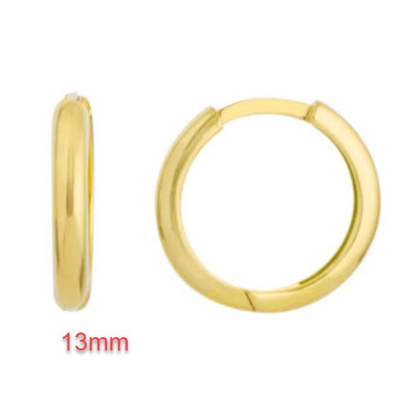 14K YG Polished Huggy Earrings Skaneateles Jewelry Skaneateles, NY