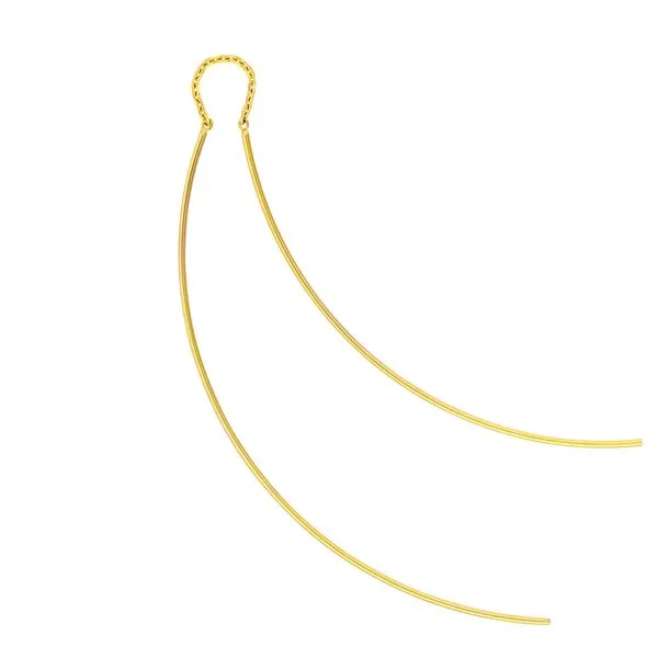 14K YG 'Hawley Street' Curved Wire Threader Earrings Skaneateles Jewelry Skaneateles, NY