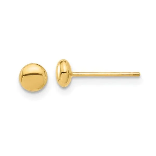 14K YG Our Exclusive Polished 4.5mmm Button Post Earrings Skaneateles Jewelry Skaneateles, NY