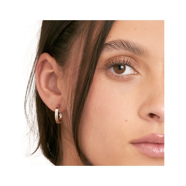14K Two Tone Gold Hoop Earrings Image 2 Skaneateles Jewelry Skaneateles, NY
