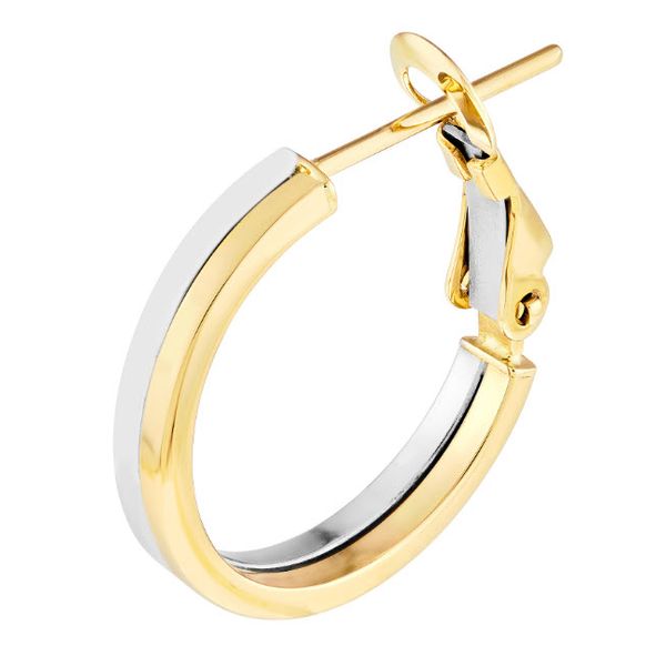 14K Two Tone Gold Hoop Earrings Skaneateles Jewelry Skaneateles, NY