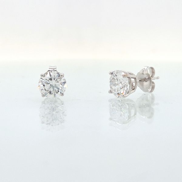 14K WG 5mm CZ Stud Earrings Skaneateles Jewelry Skaneateles, NY
