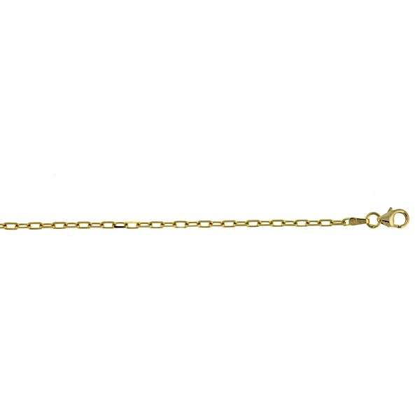 14K YG 2.2 mm Yellow Flat DC Elongated-Cable Chain - 20