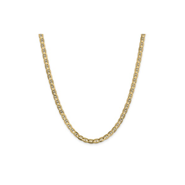 14K YG Ladies 4.5 mm Concave Anchor Chain Skaneateles Jewelry Skaneateles, NY