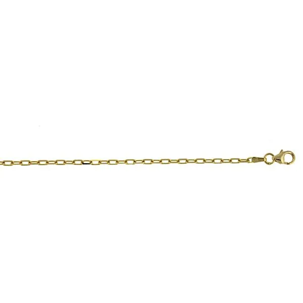 14K YG 2.2 mm Flat D.C Elongated-Cable Chain -18" Skaneateles Jewelry Skaneateles, NY