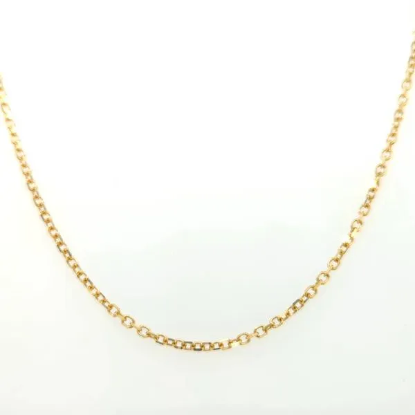 Gold Diamond Cut Cable Chain - 18