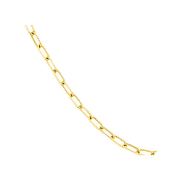 14K YG 5.25mm Our Signature Solid Paper Clip Chain - 18