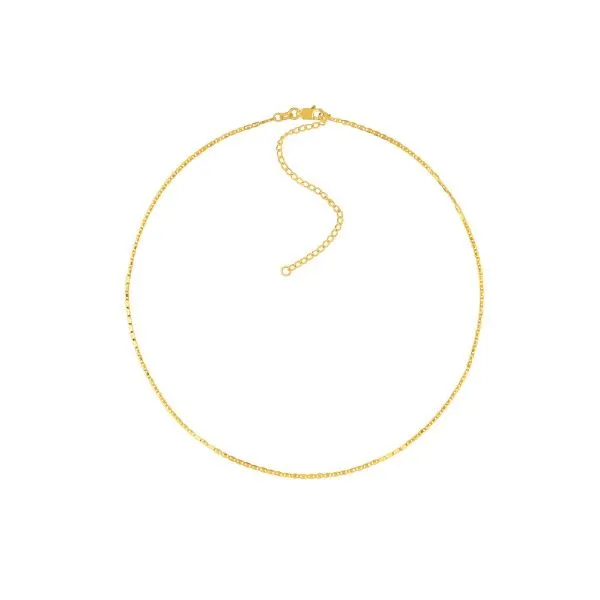 14K YG Valentino Choker Chain - 16
