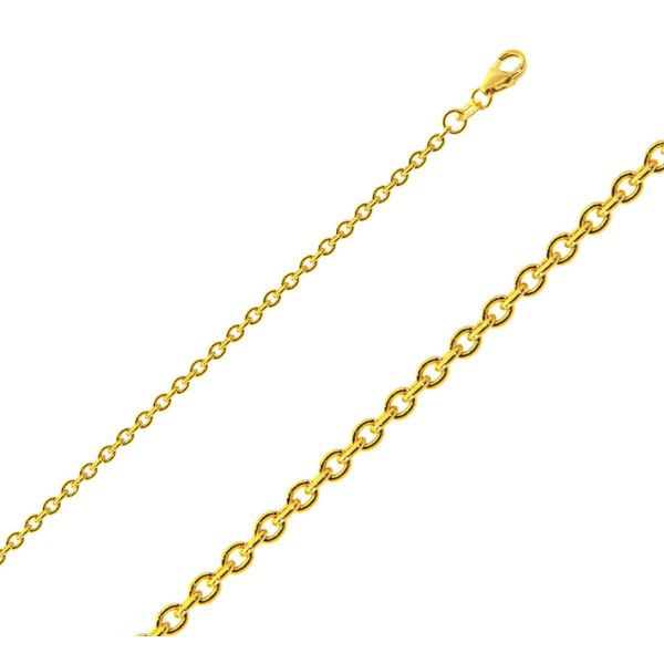 14Y 1.5mm Solid Round Cable Chain Made in Italy - 18