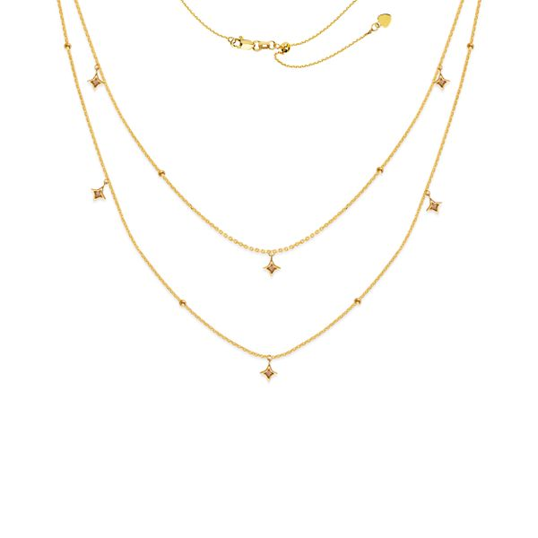 14k Yellow Gold Layered Adjustable Necklace Skaneateles Jewelry Skaneateles, NY