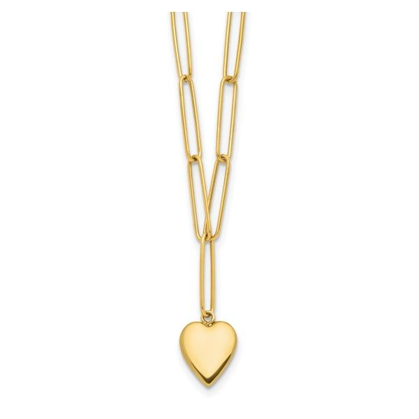 Heart Paperclip Link Necklace Skaneateles Jewelry Skaneateles, NY