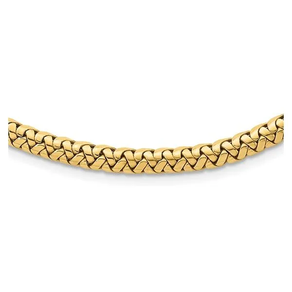 14K YG Classic Italian Polished Fancy Link Collar Necklace Skaneateles Jewelry Skaneateles, NY