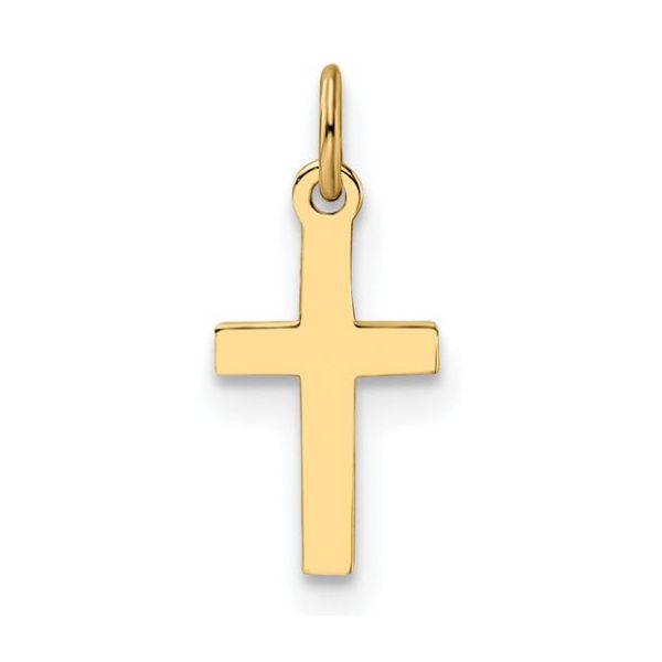 14K Yellow Gold Cross with 16