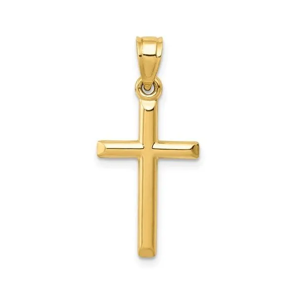 14K Yellow Gold Small Polished Cross Skaneateles Jewelry Skaneateles, NY