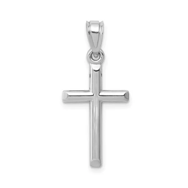 14K White Gold Small Polished Cross Skaneateles Jewelry Skaneateles, NY