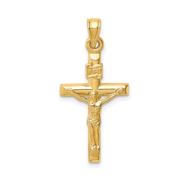 14K YG Skaneateles Signature 30mm Crucifix Pendant Skaneateles Jewelry Skaneateles, NY