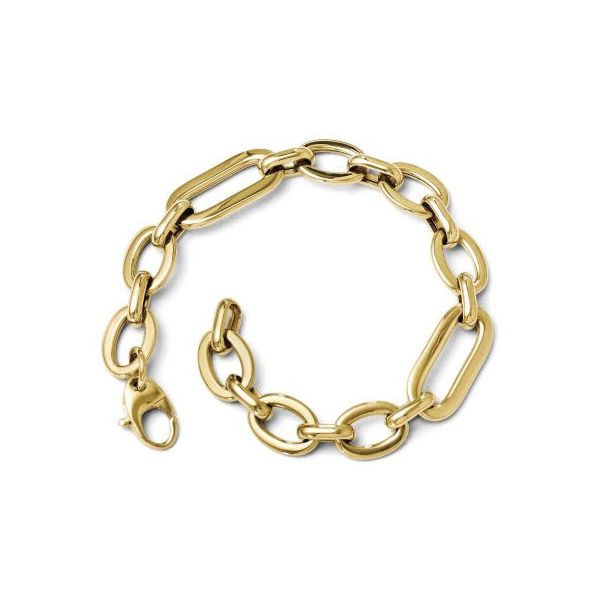 14K YG Polished Fancy Link Bracelet Skaneateles Jewelry Skaneateles, NY
