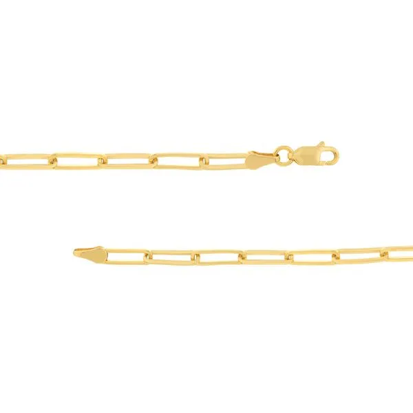 14K Yellow Gold Long Link Paperclip Bracelet Image 2 Skaneateles Jewelry Skaneateles, NY