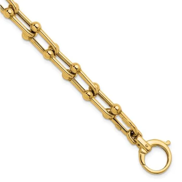 14K YG Men's Jax Link Bracelet Skaneateles Jewelry Skaneateles, NY
