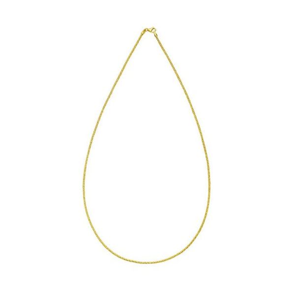 14K Yellow Gold Diamond Cut Sparkle Spring Chain Bracelet 7” Skaneateles Jewelry Skaneateles, NY