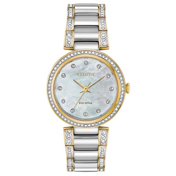 Lady's Eco Drive WR50 SST Bracelet Citizen Watch - White Dial Skaneateles Jewelry Skaneateles, NY