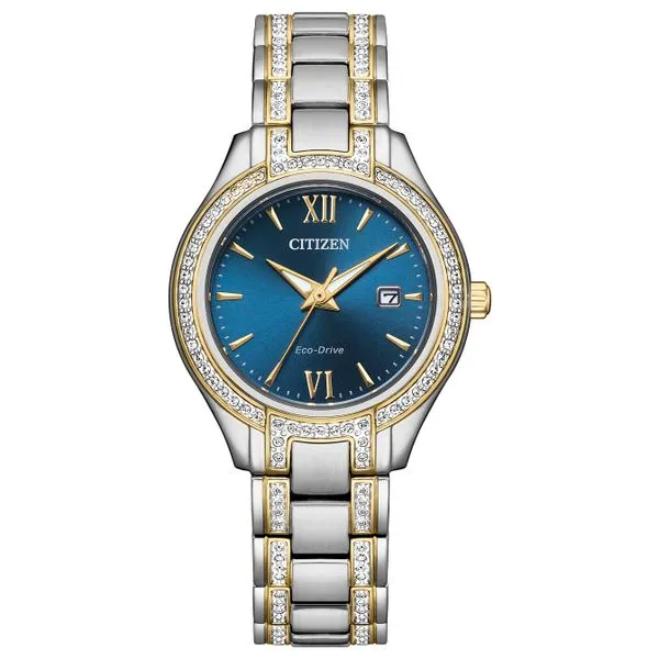 Ladies Eco Drive WR50 SST Bracelet Citizen Watch - Navy Dial Skaneateles Jewelry Skaneateles, NY