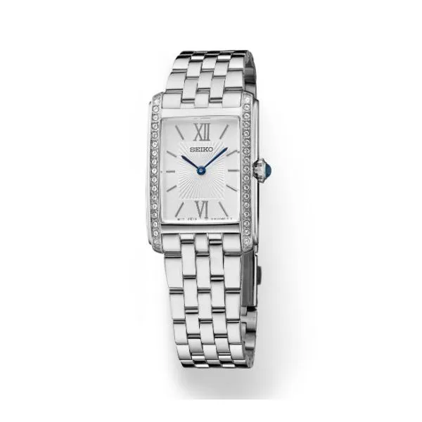 Seiko Ladies Crystals Stainless Steel Watch, Silver Dial Skaneateles Jewelry Skaneateles, NY