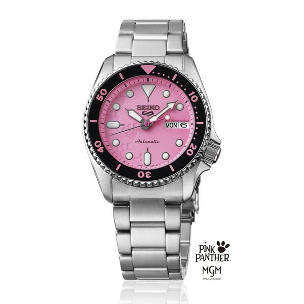 Seiko SRPM07 Limited Edition Pink Panther Watch Image 2 Skaneateles Jewelry Skaneateles, NY