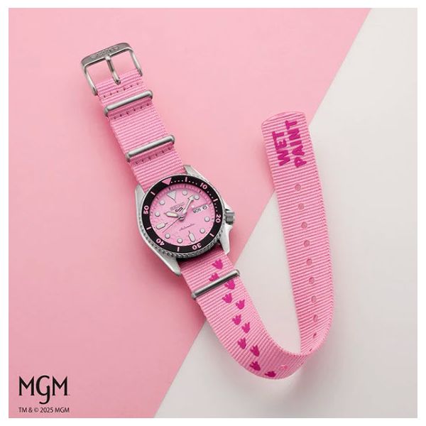 Seiko SRPM07 Limited Edition Pink Panther Watch Image 3 Skaneateles Jewelry Skaneateles, NY