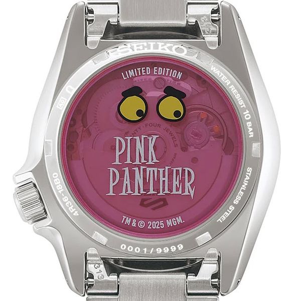 Seiko SRPM07 Limited Edition Pink Panther Watch Image 4 Skaneateles Jewelry Skaneateles, NY